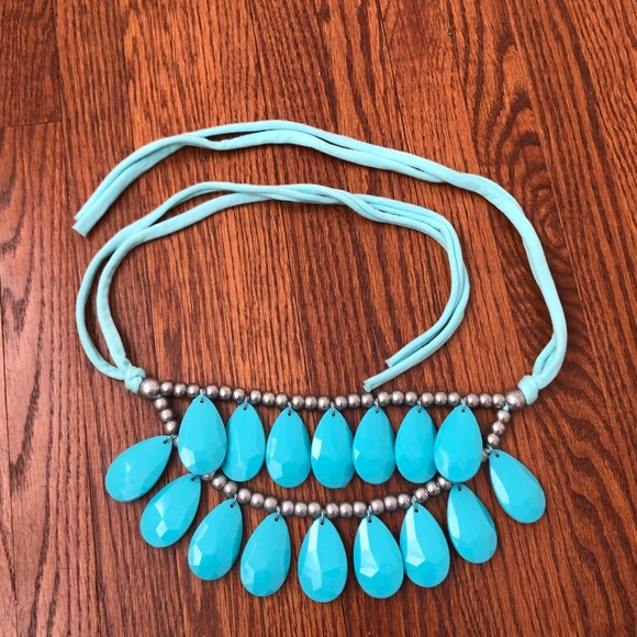 Max & Chloe Blu Bijoux Turquoise Teardrop Necklace - Picture 5 of 8